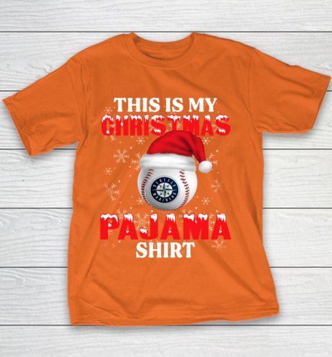 Seattle Mariners This Is My Christmas Pajama Shirt MLB Youth T-Shirt 4