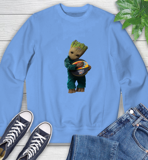 NBA Groot Guardians Of The Galaxy Basketball Sports Oklahoma City Thunder Sweatshirt 11
