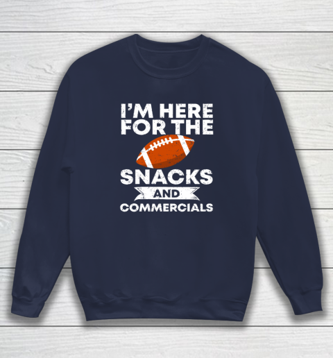 Snacks And Commercials Funny Football Bowl Sweatshirt 2