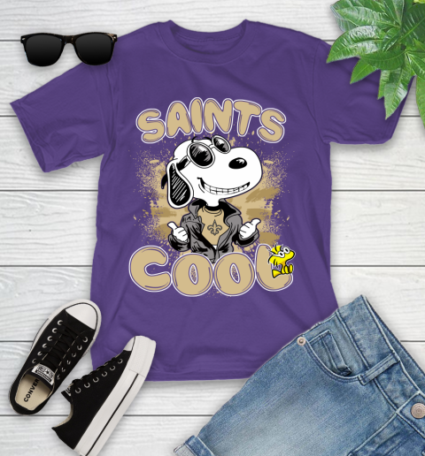 NFL Football New Orleans Saints Cool Snoopy Shirt Youth T-Shirt 3