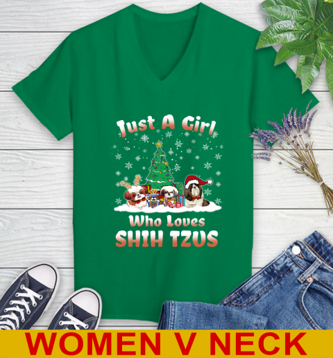 Christmas Just a girl who love shih tzus dog pet lover 77