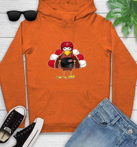 Carolina Hurricanes Turkey Thanksgiving Day Youth Hoodie 5