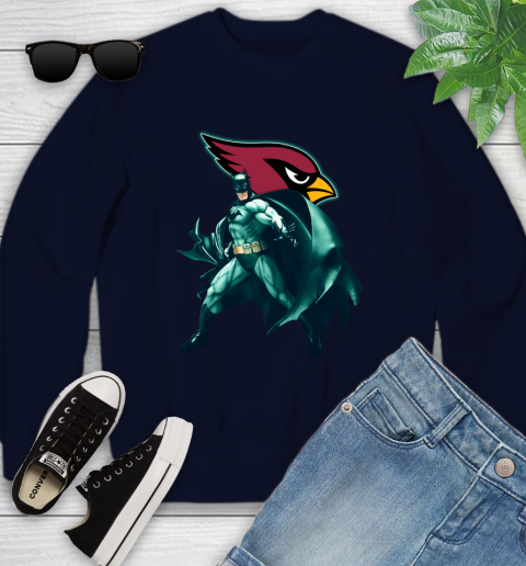 NFL Batman Football Sports Arizona Cardinals Youth Sweatshirt 3