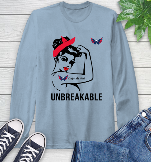 NHL Washington Capitals Girl Unbreakable Hockey Sports Long Sleeve T-Shirt 6