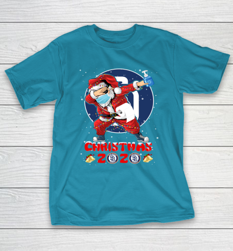 San Diego Padres Funny Santa Claus Dabbing Christmas 2020 MLB T-Shirt 7