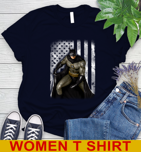 Chicago White Sox MLB Baseball Batman DC American Flag Shirt Women's T-Shirt 2