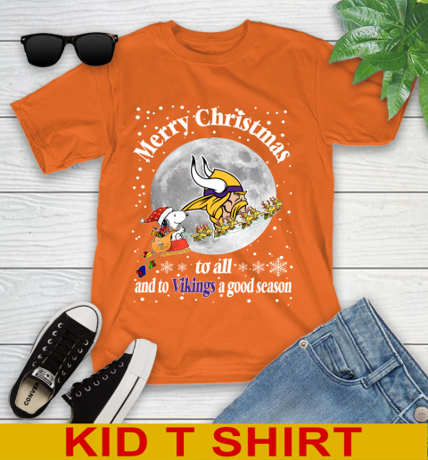 Minnesota Vikings Merry Christmas To All And To Vikings A Good Season NFL Football Sports Youth T-Shirt 8