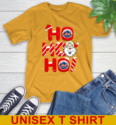 New York Mets MLB Baseball Ho Ho Ho Santa Claus Merry Christmas Shirt T-Shirt 2