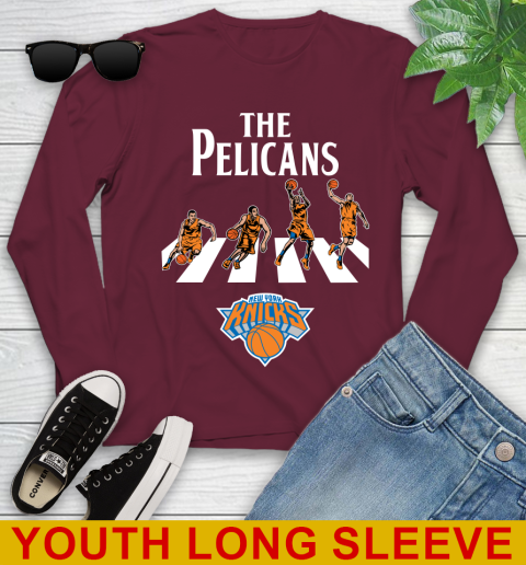NBA Basketball New York Knicks The Beatles Rock Band Shirt Youth Long Sleeve 6