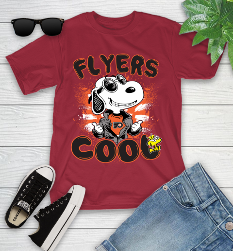 NHL Hockey Philadelphia Flyers Cool Snoopy Shirt Youth T-Shirt - Image 13