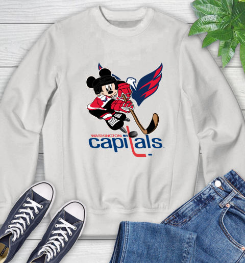 NHL Washington Capitals Mickey Mouse Disney Hockey T Shirt Sweatshirt
