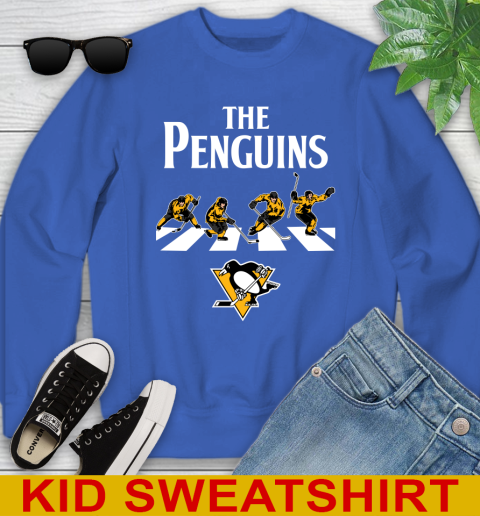 NHL Hockey Pittsburgh Penguins The Beatles Rock Band Shirt Youth Sweatshirt 6