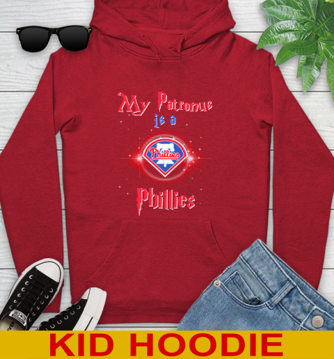 MLB Baseball Harry Potter My Patronus Is A Philadelphia Phillies Youth Hoodie 11