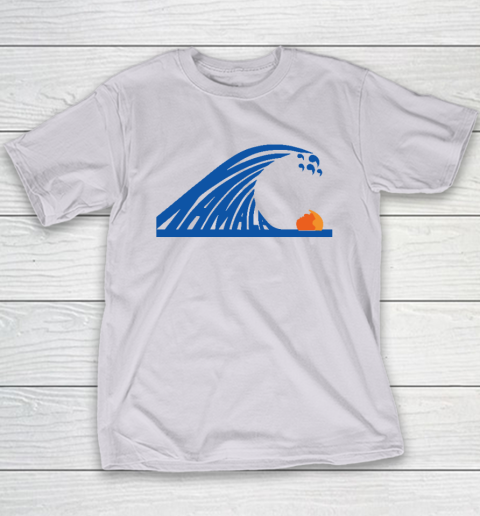 Blue Wave For Kamala Harris Trump Funny Youth T-Shirt 3