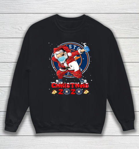 Houston Astros Funny Santa Claus Dabbing Christmas 2020 MLB Sweatshirt