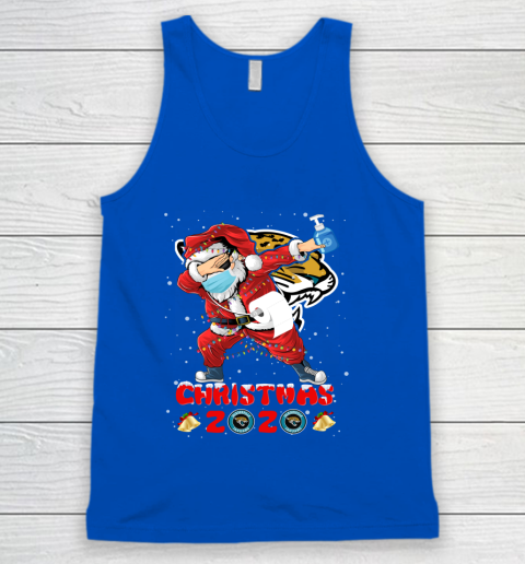 Jacksonville Jaguars Funny Santa Claus Dabbing Christmas 2020 NFL Tank Top 4