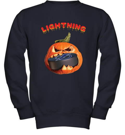 NHL Tampa Bay Lightning Halloween Pumpkin Hockey Sports GGS3Q0j5u8B youth sweatshirt 47 95 151514 front navy
