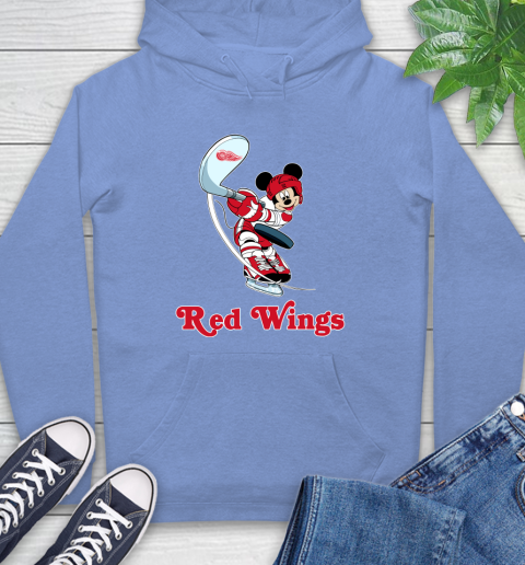 NHL Hockey Detroit Red Wings Cheerful Mickey Mouse Shirt Hoodie 12
