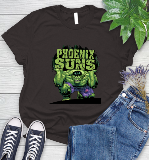 Phoenix Suns NBA Basketball Incredible Hulk Marvel Avengers Sports Women's T-Shirt 8