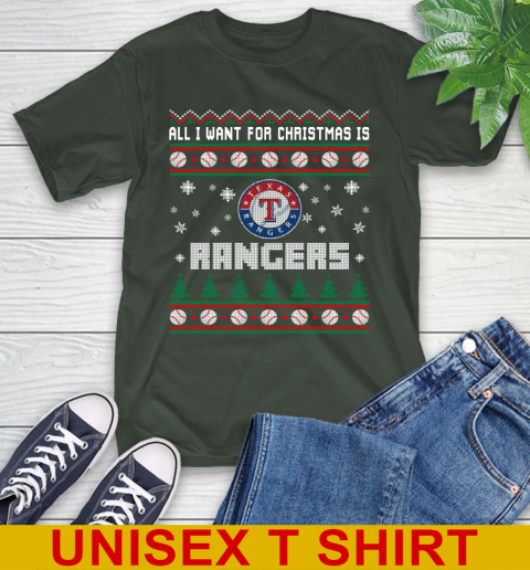 MLB All I Want For Christmas Is Texas Rangers Baseball Sports 6
