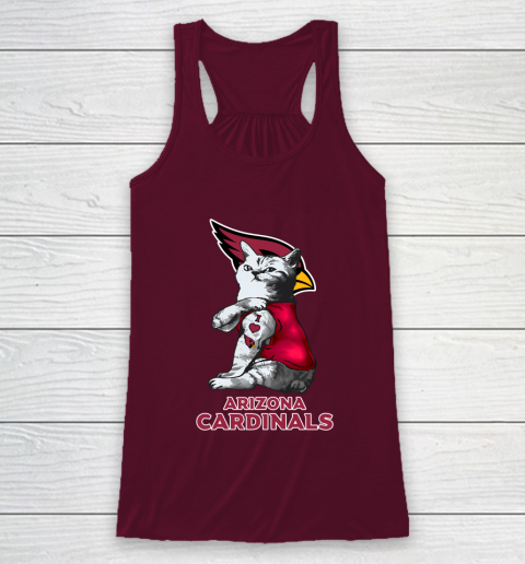 NFL Football My Cat Loves Arizona Cardinals Racerback Tank 2
