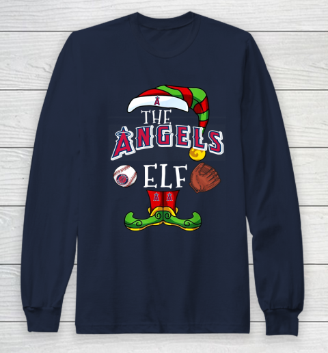 Los Angeles Angels Christmas ELF Funny MLB Long Sleeve T-Shirt 2