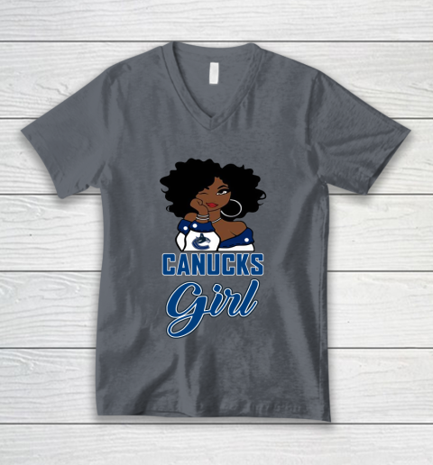 Vancouver Canucks Girl NHL V-Neck T-Shirt 5