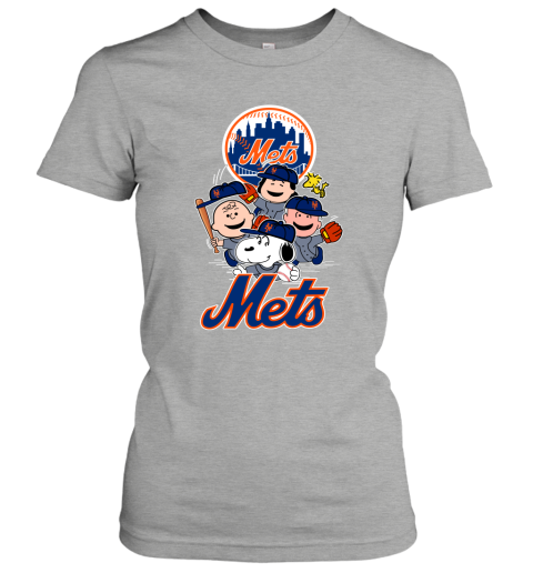 MLB New York Mets Snoopy Charlie Brown Woodstock The Peanuts Movie Baseball  T Shirt T-Shirt