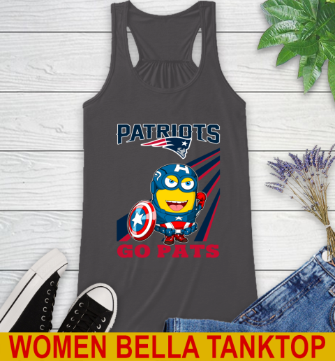 NFL Football New England Patriots Captain America Marvel Avengers Minion Shirt Racerback Tank 10