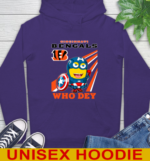 NFL Football Cincinnati Bengals Captain America Marvel Avengers Minion Shirt Hoodie 5