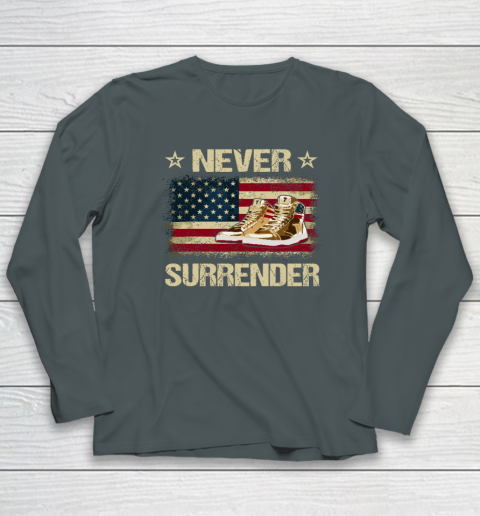 Never Surrender Gold Sneakers Pro Trump 2024 Long Sleeve T-Shirt 3