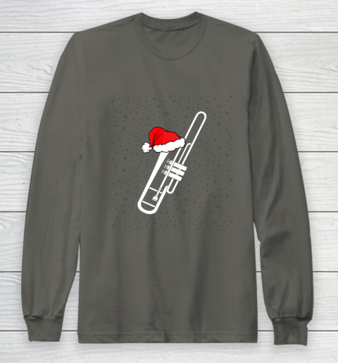 Christmas Gift Trombone Santa Trombone Funny Xmas Pajama Long Sleeve T-Shirt 5