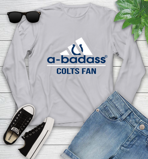 NFL A Badass Indianapolis Colts Fan Adidas Football Sports Youth Long Sleeve 5