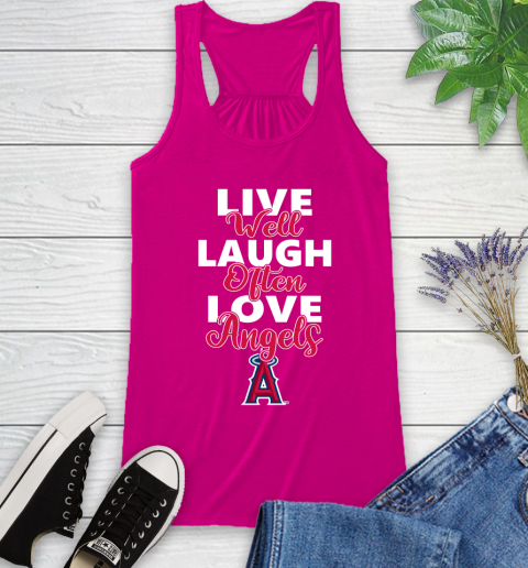 MLB Baseball Los Angeles Angels Live Well Laugh Often Love Shirt Racerback Tank 5
