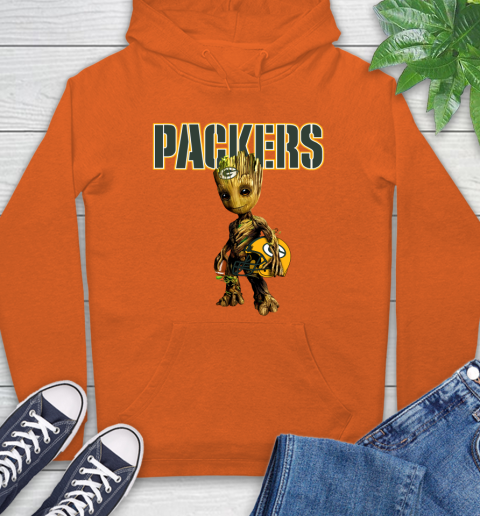 Green Bay Packers NFL Football Groot Marvel Guardians Of The Galaxy Hoodie - Image 6