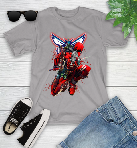 NBA Deadpool Marvel Comics Sports Basketball Charlotte Hornets Youth T-Shirt 4