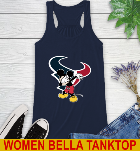 Houston Texans NFL Football Dabbing Mickey Disney Sports Racerback Tank 11