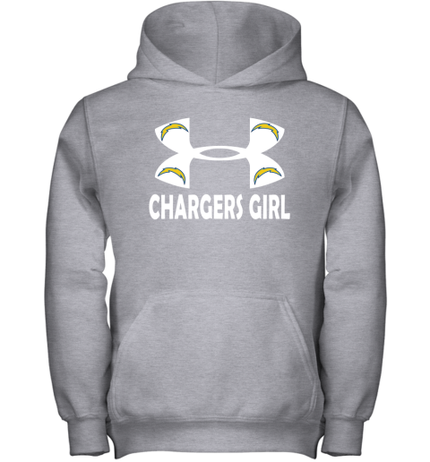 NFL Los Angeles Chargers Girl Under Armour Football Sports QMIuBYNoQK2 youth hoodie 43 95 151514 front sport grey