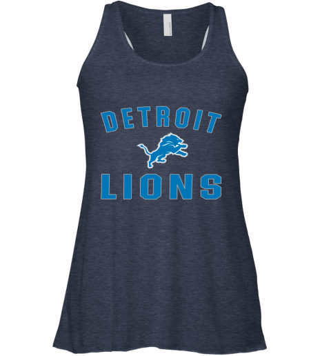 Detroit Lions NFL Line by Fanatics Branded Blue Vintage Victory Racerback Tank