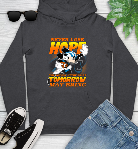 Carolina Panthers NFL Football Mickey Disney Never Lose Hope Youth Hoodie 8