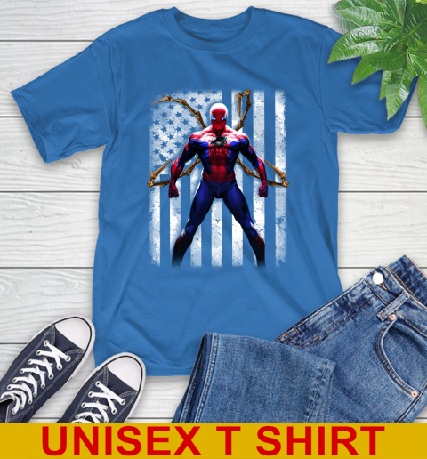 NFL Football Carolina Panthers Spider Man Avengers Marvel American Flag Shirt T-Shirt 11
