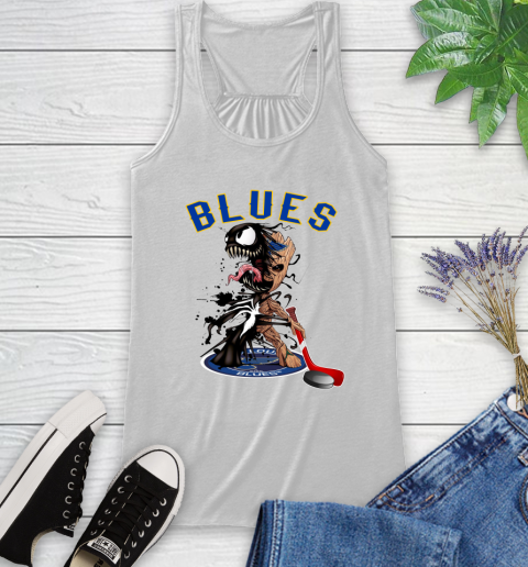 NHL St.Louis Blues Hockey Venom Groot Guardians Of The Galaxy Racerback Tank