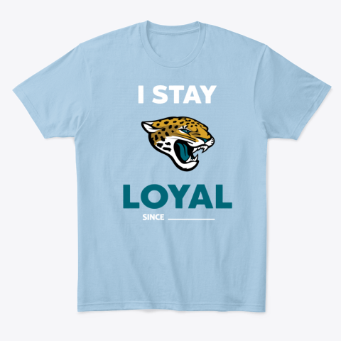 ej9r jacksonville jaguars i stay loyal classic t shirt 2 front light blue