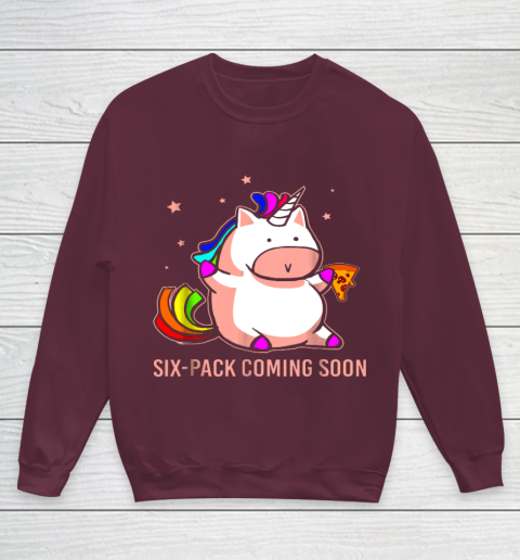 Unicorn Six Pack Funny Cute Shirt Coming Soon Fat Unicorn Youth Sweatshirt 4