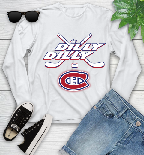 NHL Montreal Canadiens Dilly Dilly Hockey Sports Youth Long Sleeve