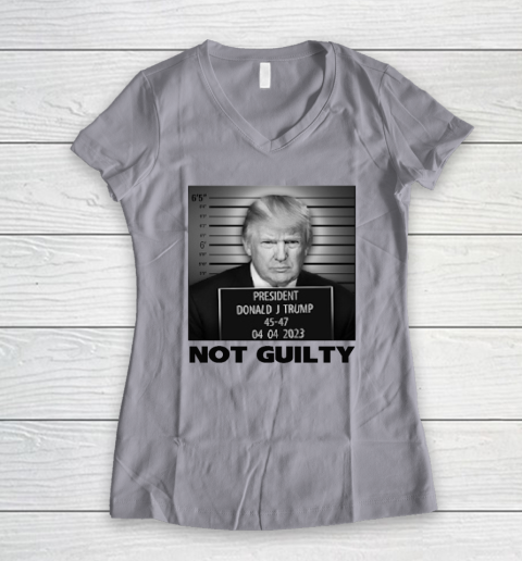 Trump Not Guilty Women's V-Neck T-Shirt - Image 3