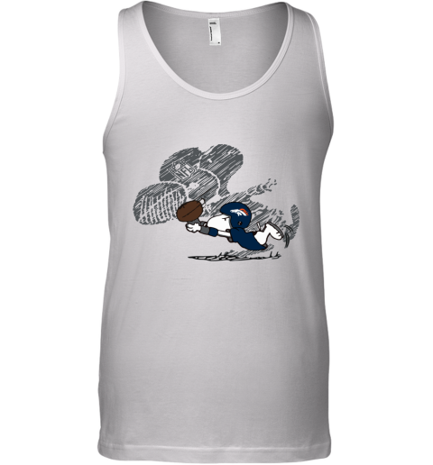 Denver Broncos Snoopy Plays The Football Game Tank Top