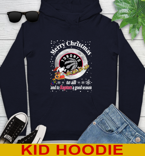 Toronto Raptors Merry Christmas To All And To Raptors A Good Season NBA Basketball Sports Youth Hoodie 3