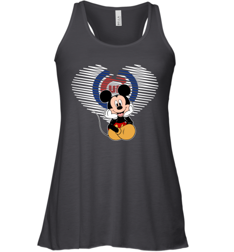 Disney Mickey Mouse Loves Chicago Cubs Heart T-Shirt - TeeNavi