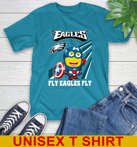 NFL Football Philadelphia Eagles Captain America Marvel Avengers Minion Shirt T-Shirt 9